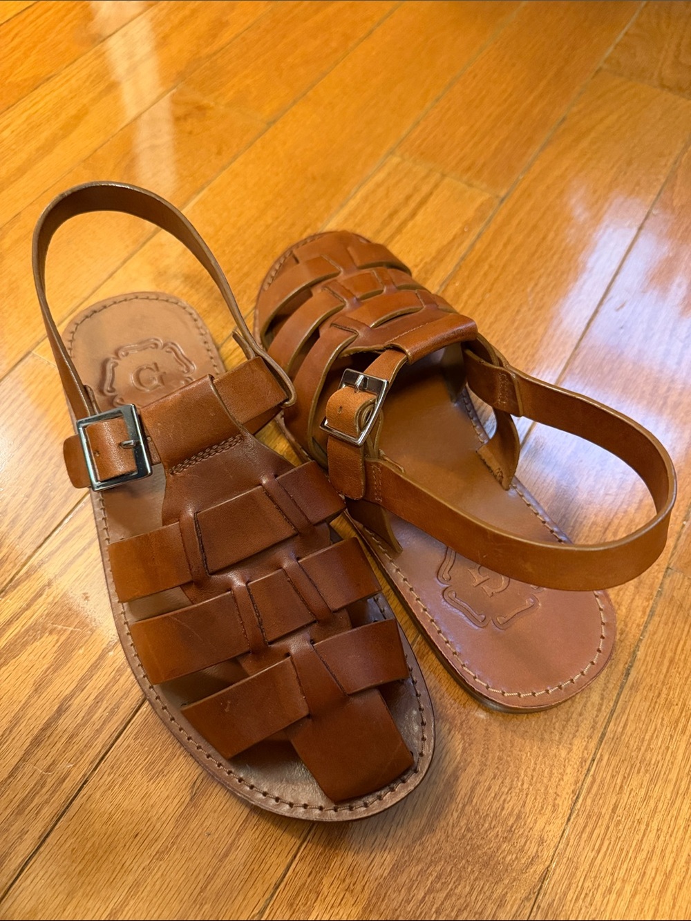 Grenson Quincy Leather Fisherman Sandals - 8US